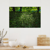 日に照らされた低成長。カーディフ・ブラックワイア・ウッズ ポスター (キッチン)