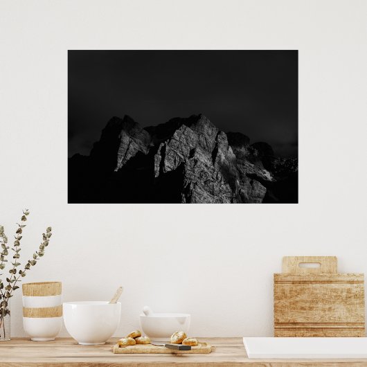 日に照らされた山 ポスター (キッチン)