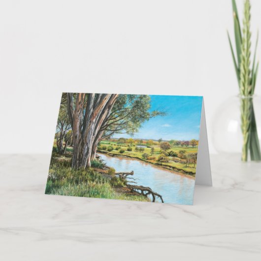 「日に照らされた平野を測量する」 - サンキューカード (正面)