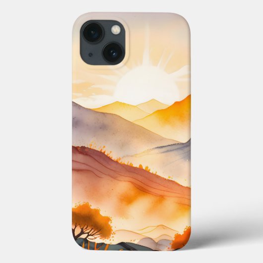 日に照らされた木々と影の付いた谷 Case-Mate iPhoneケース (裏面)