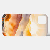 日に照らされた木々と影の付いた谷 Case-Mate iPhoneケース (裏面 (横))