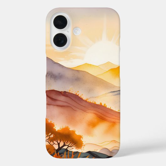 日に照らされた木々と影の付いた谷 Case-Mate iPhoneケース (裏面)