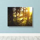 日に照らされた木の水彩 キャンバスプリント (インサイチュ (ウッドフロア))