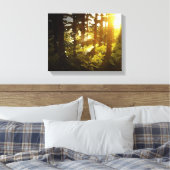 日に照らされた木の水彩 キャンバスプリント (インサイチュ (寝室))