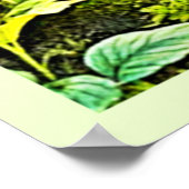 日に照らされた森林風景 ポスター (角)