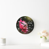 日に照らされた花感動的のある日 ラウンド壁時計 (ホーム)