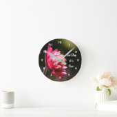 日に照らされた花感動的のある日 ラウンド壁時計 (ホーム)
