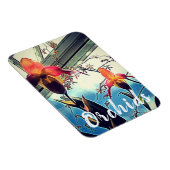 日に照らされた蘭のフォトマグネット マグネット (右側)