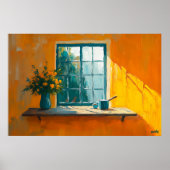 日に照らされた静物付きフォヴィスト窓 – カスタム ポスター (正面)