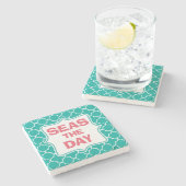 日のおもしろいな引用文を握って下さい ストーンコースター (横)