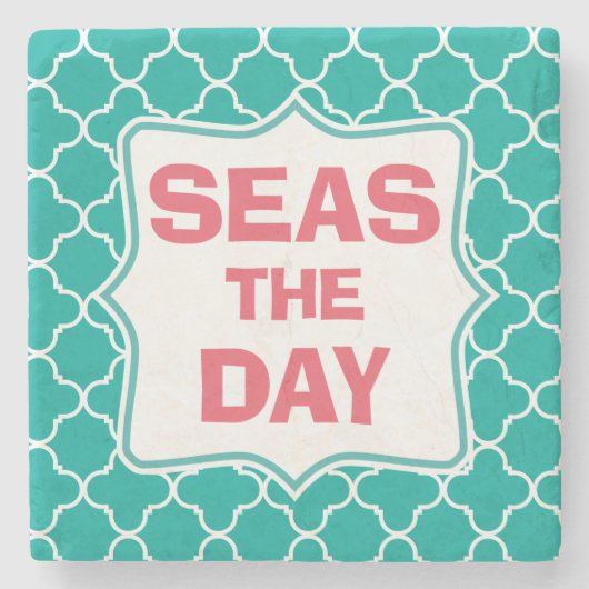 日のおもしろいな引用文を握って下さい ストーンコースター (正面)