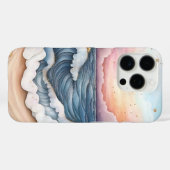 日のお洒落入り海の波とビーチシーン Case-Mate iPhoneケース (裏面 (横))