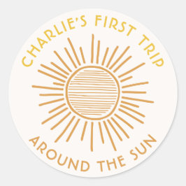 日のまわりにのステッカー | Boho Sunパーティー ラウンドシール