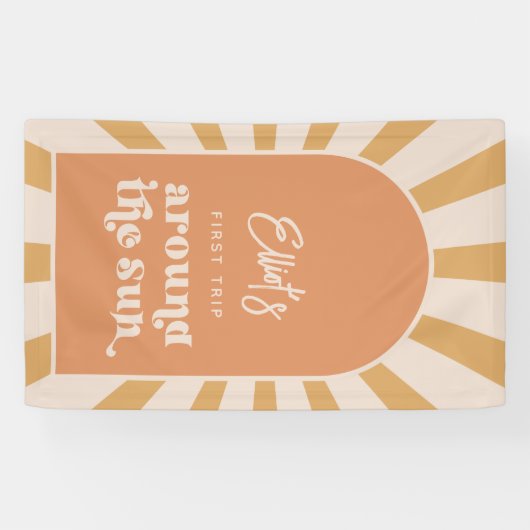 日のまわりに本パーティー旗 横断幕 (横)