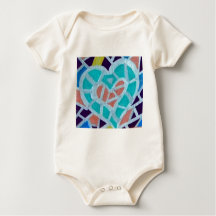 日のカラフルなハート…