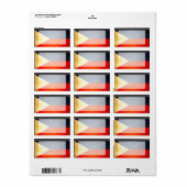 日のキスを受けたフィリピン国旗 ラベル (フルシート)