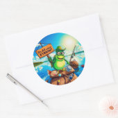 日のキャッチ:フロギー魚釣り冒険 ラウンドシール (封筒)