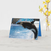 日のクジラを持って下さい! カード (黄色い花)