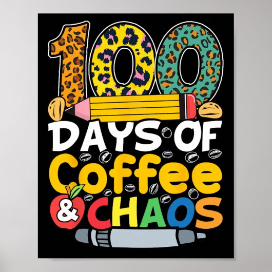 日のコーヒーとカオスの学生先生100日 ポスター (正面)