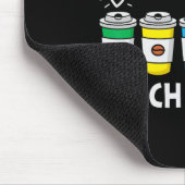 日のコーヒーとカオス100日学校先生 マウスパッド (コーナー)