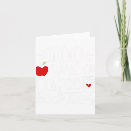 日のコーヒーカオス先生ハッピー100日のSch カード (正面)