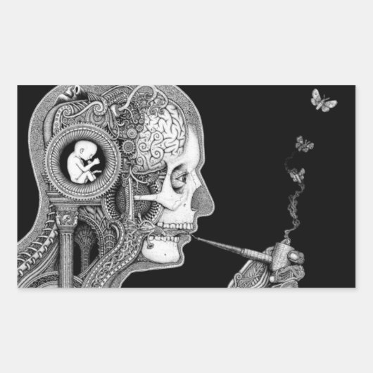 日のシールを吸遠くにう 長方形シール (正面)