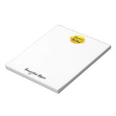 日のスクイおもしろいズScript 3Dレモンモノグラム ノートパッド (回転)