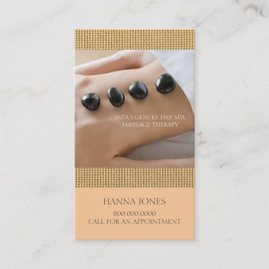 日のスパ|のマッサージのセラピーの名刺 名刺 (正面)