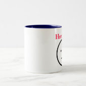 日のマグを持って下さい ツートーンマグカップ (中央)