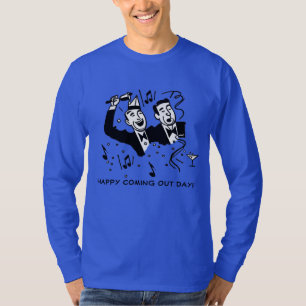 日のレトロのゲイを来ている国民 Tシャツ