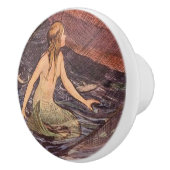 日のヴィンテージの人魚の捕獲物 セラミックノブ (右)