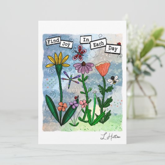 日の中で喜びを見つける |アートカード (スタンド正面)