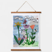 日の中で喜びを見つける |アート 吊り下げ型タペストリー (正面)