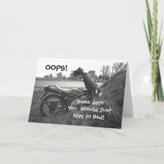 「日の中にはベッドに泊まるべきだ」 カード (正面)