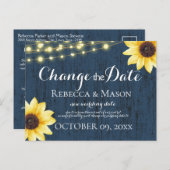 日の丸と青いバーンウッドの変更 ポストカード (正面/裏面)