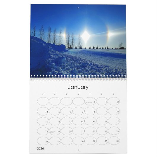 日の丸の空のカレンダー カレンダー (1月 2026)