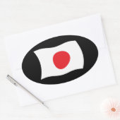 日の丸ステッカー 楕円形シール (封筒)