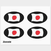 日の丸ステッカー 楕円形シール (シート)