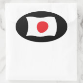 日の丸ステッカー 楕円形シール (バッグ)