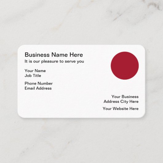 日の丸日本のCircle Of Sun Business Card 名刺 (正面)