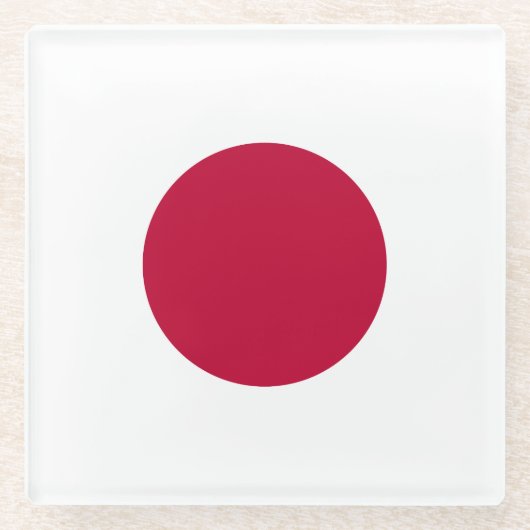 日の丸 ガラスコースター (正面)