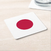 日の丸 スクエアペーパーコースター (アングル)