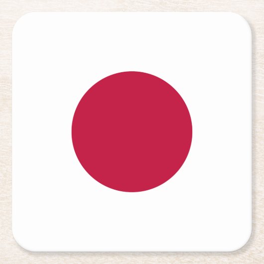 日の丸 スクエアペーパーコースター (正面)