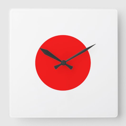 日の丸 スクエア壁時計 (正面)