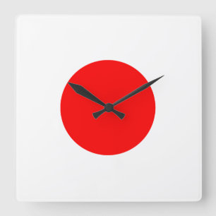 日の丸 スクエア壁時計