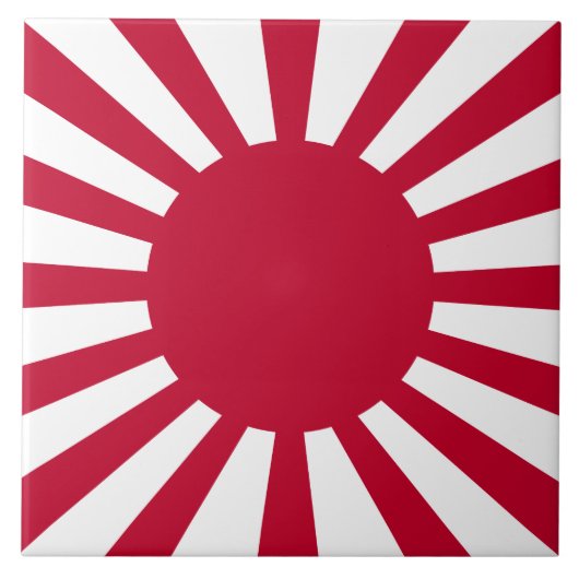日の丸・旭日旗 タイル (正面)