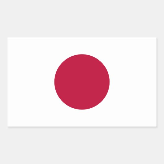 日の丸 長方形シール (正面)