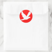 日の丸&鳩.png ラウンドシール (バッグ)