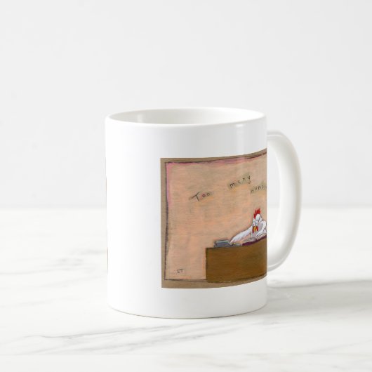日の会計士の鶏数おもしろいの間抜けな芸術に課税して下さい コーヒーマグカップ (正面右)