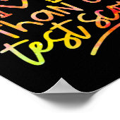 日の先生絞り染めあなたはテストスコア以上である ポスター (角)